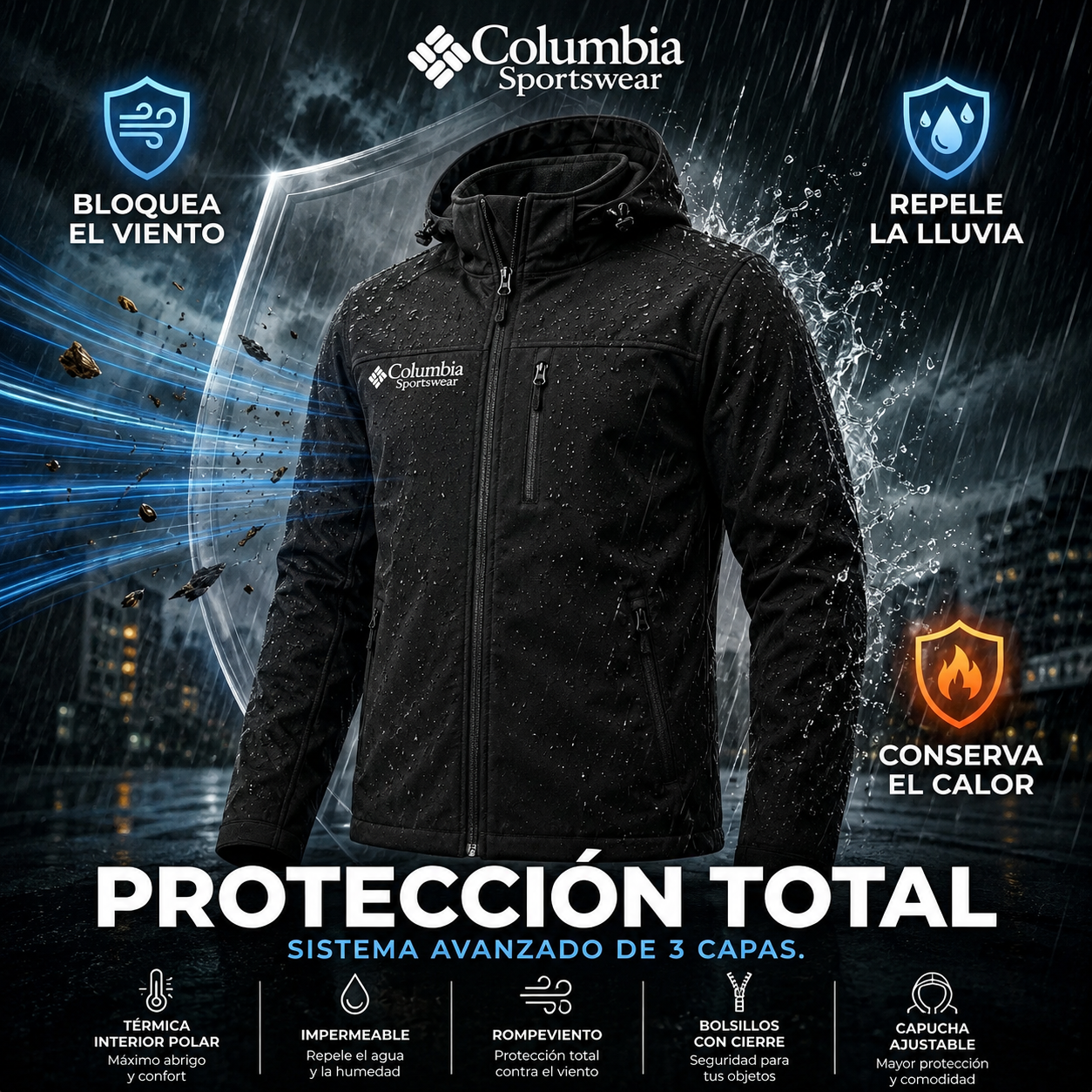 Campera térmica de neopreno uso real